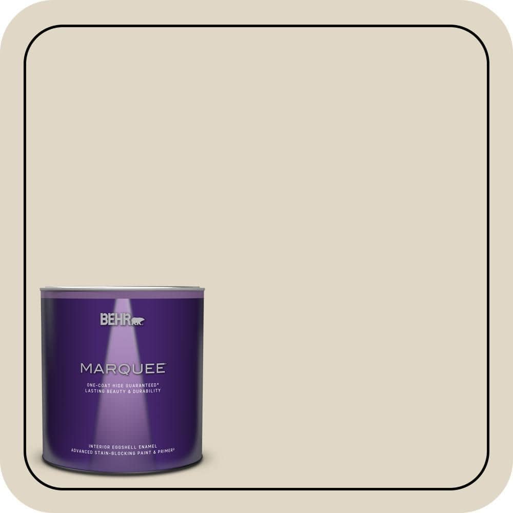 BEHR MARQUEE 1 qt. #YL-W13 Sentimental Beige Eggshell Enamel Interior Paint & Primer