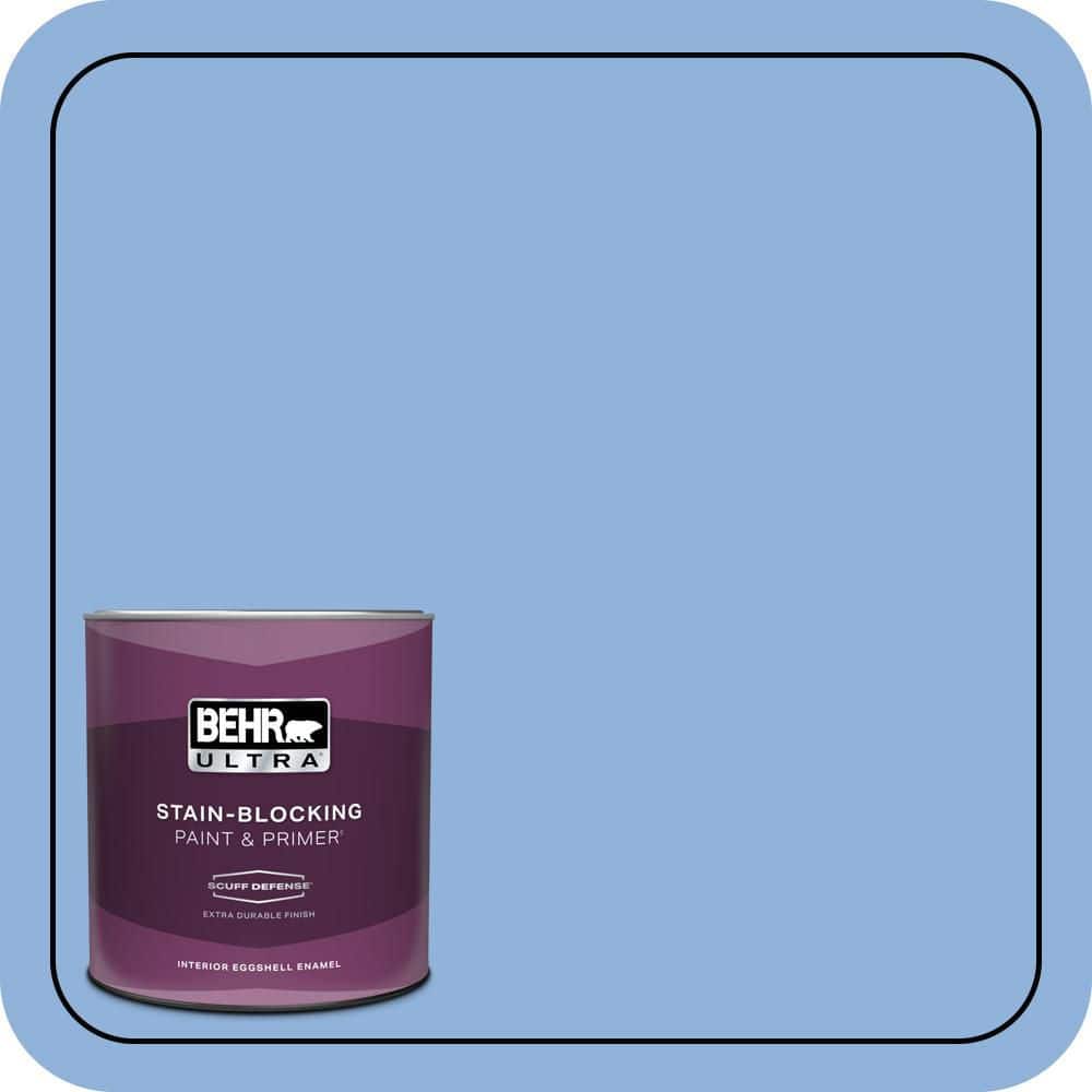 BEHR ULTRA 1 qt. #580B-5 Cornflower Blue Extra Durable Eggshell Enamel Interior Paint & Primer