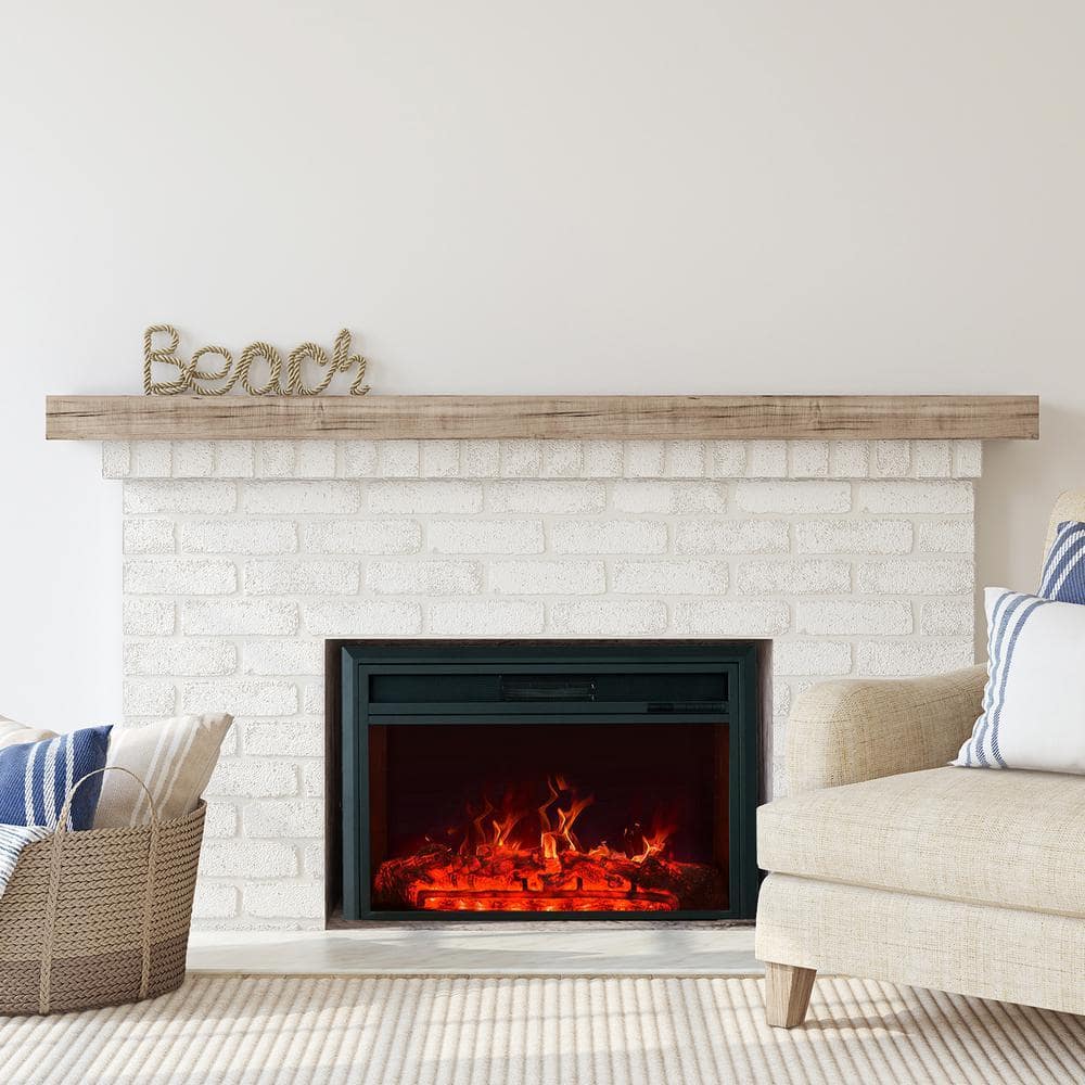 FLAME&SHADE 28 in. Direct Vent Electric Fireplace Insert with Infrared Remote (1)