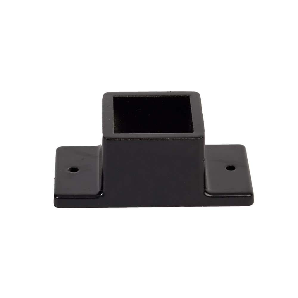 FORTRESS Athens Gloss Black Aluminum Fence Wall Mount Bracket (6-Pack) (3)