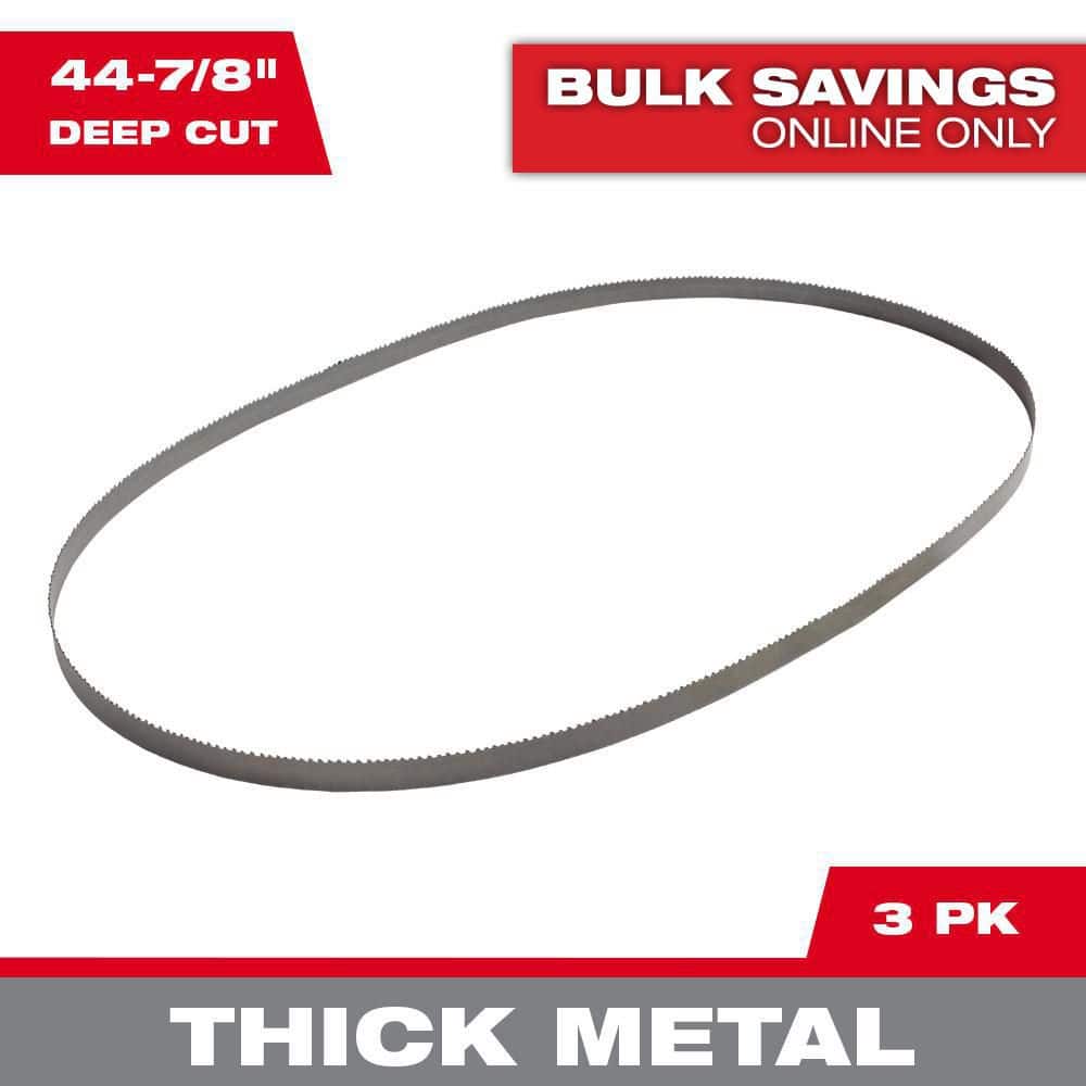 Milwaukee 44-7/8 in. 10/14 TPI Deep Cut Portable Bi-Metal Band Saw Blade (3-Pack) For M18 FUEL/Corded