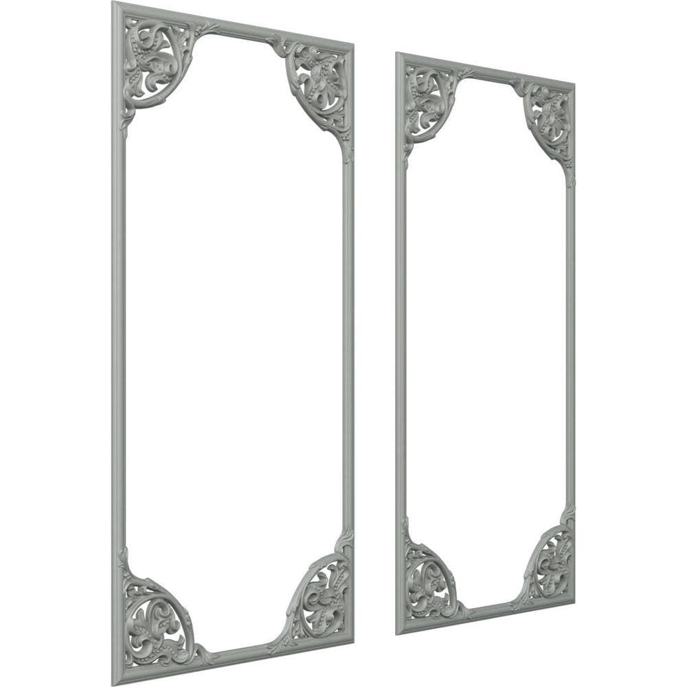 Ekena Millwork 24 in. W x 48 in. H Unfinished Polyurethane Kepler Panel Moulding Kit (Double Panel) (2)