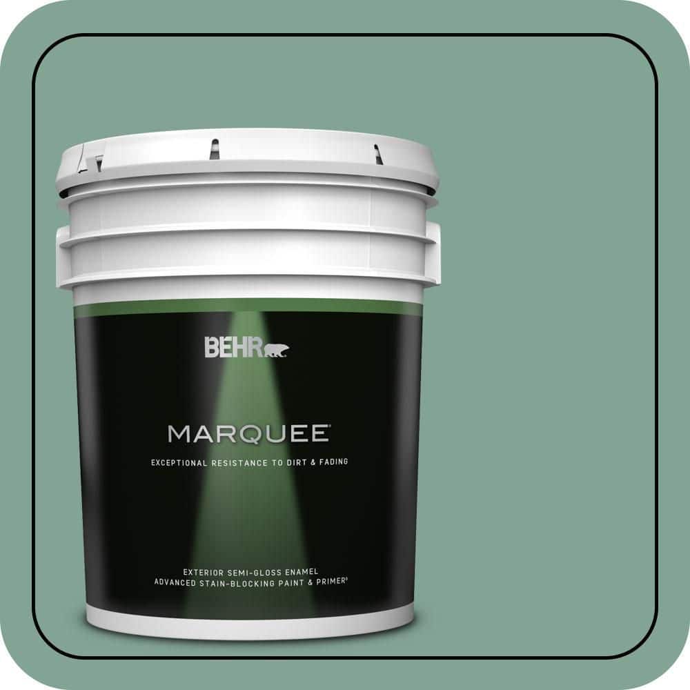 BEHR MARQUEE 5 gal. #470F-4 Aspen Aura Semi-Gloss Enamel Exterior Paint & Primer