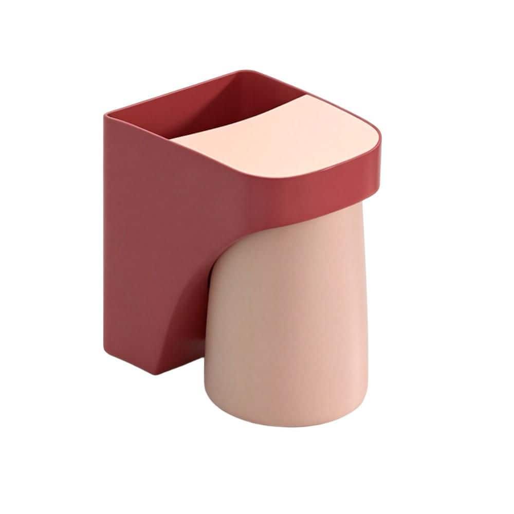 Wudkey 1-Pack Wall Mount Drill-Free Electric Toothbrush Holder with Magnetic Cup and Quick Dry Design, in Pink