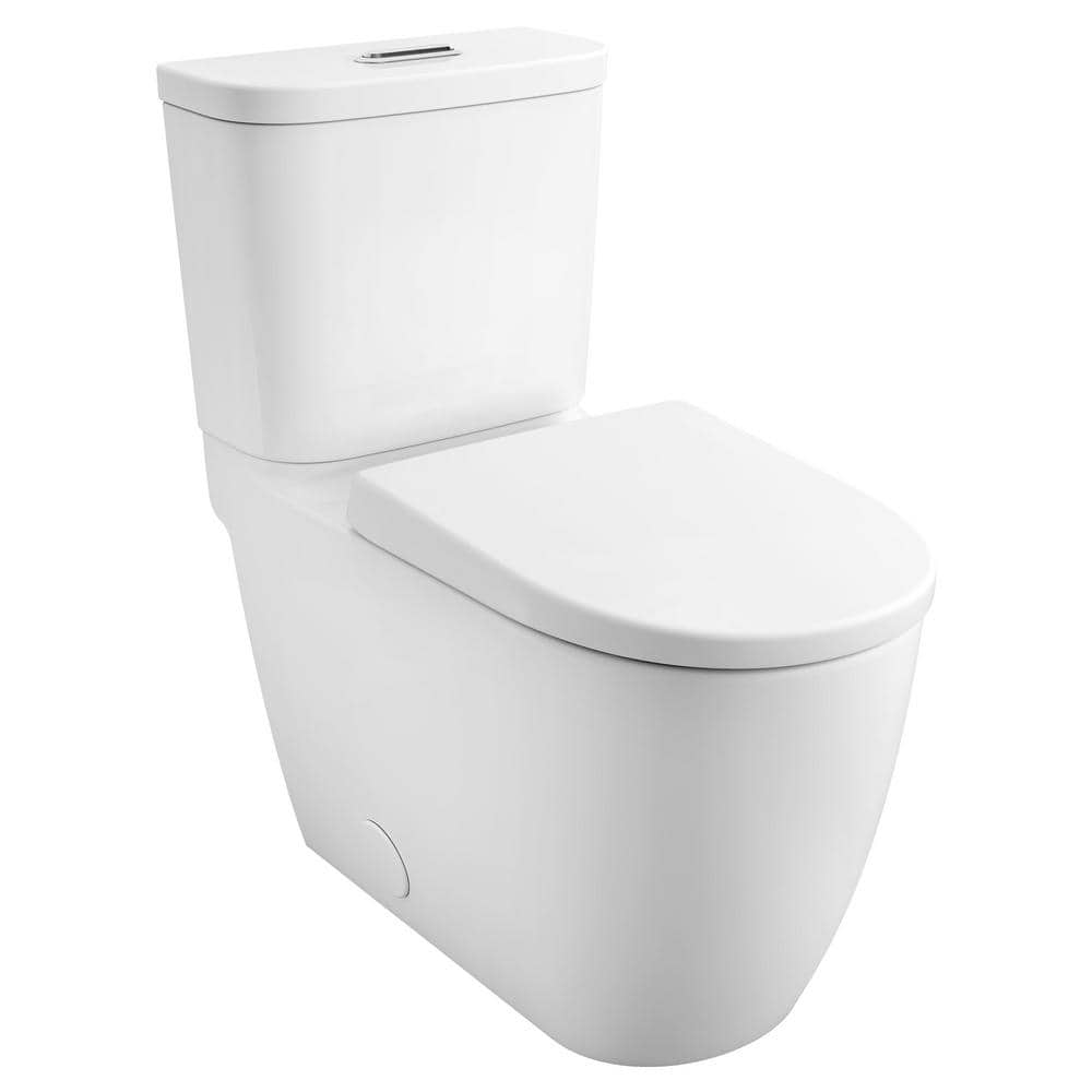 GROHE Essence 2-piece 1.28/1.0 GPF Dual Flush Elongated Toilet in Alpine White, Seat Included