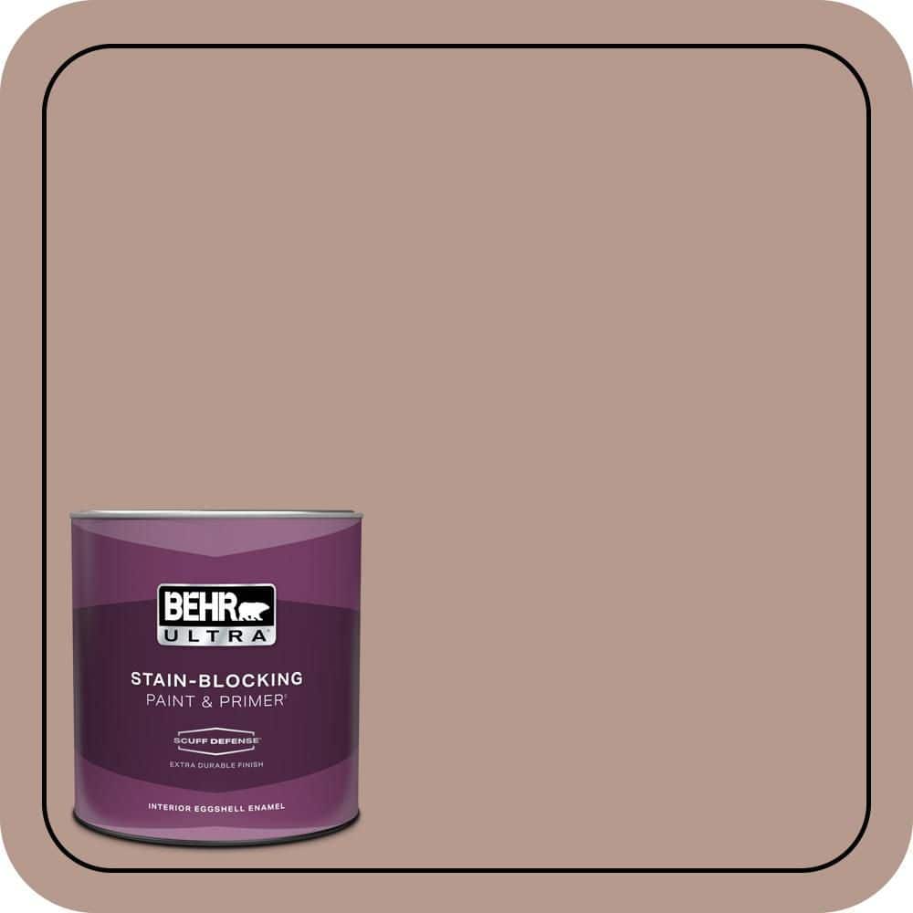 BEHR ULTRA 1 qt. #MQ1-55 Lite Cocoa Extra Durable Eggshell Enamel Interior Paint & Primer