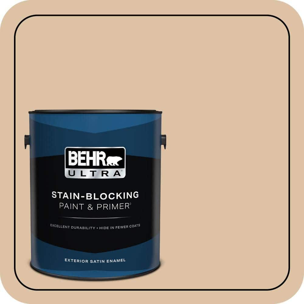 BEHR ULTRA 1 gal. #N280-3 Louvre Satin Enamel Exterior Paint & Primer
