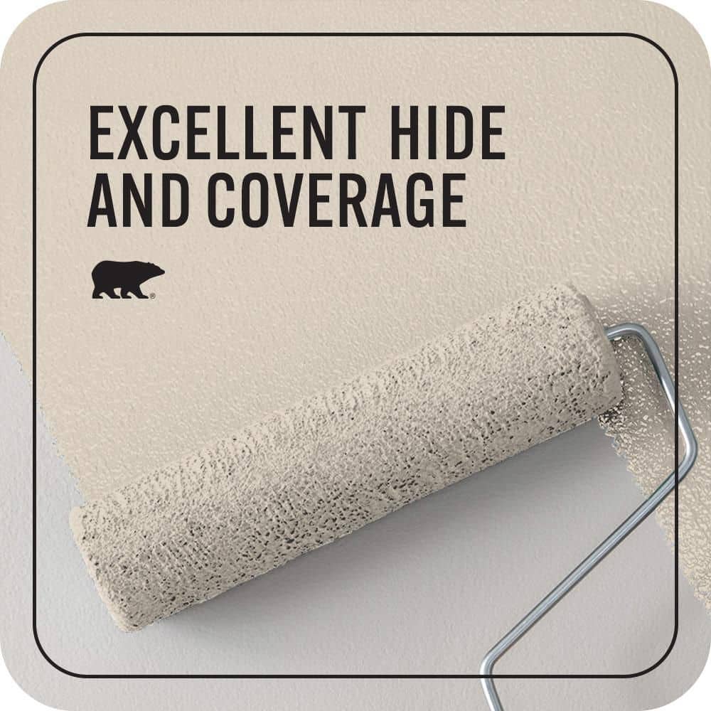 BEHR PREMIUM PLUS 1 qt. #PWN-42 Parisian Taupe Flat EcoMix Plant-Based Interior Paint & Primer (2)