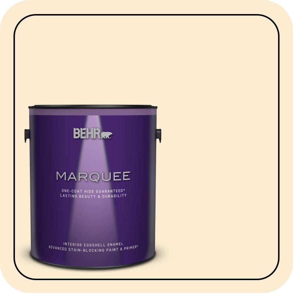 BEHR MARQUEE 1 gal. #OR-W04 Nice Cream Eggshell Enamel Interior Paint & Primer (1)