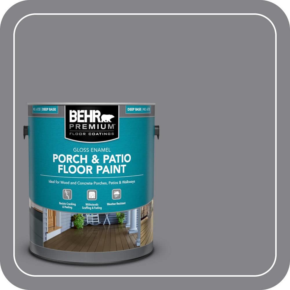 BEHR PREMIUM 1 gal. #AE-52 Rising Smoke Gloss Enamel Interior/Exterior Porch and Patio Floor Paint