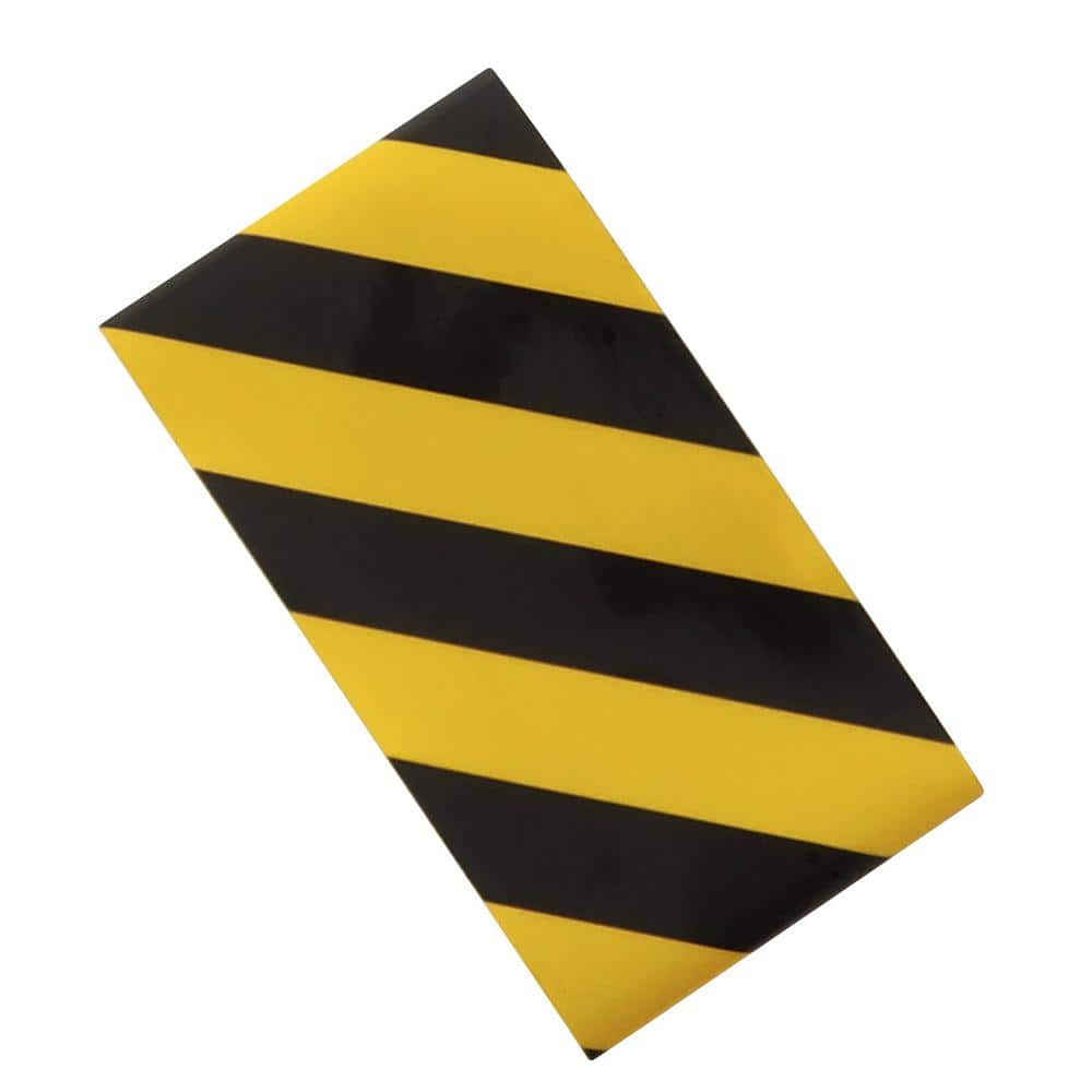Everbilt 2 in. x 24 in. Black/Yellow Reflective Tape