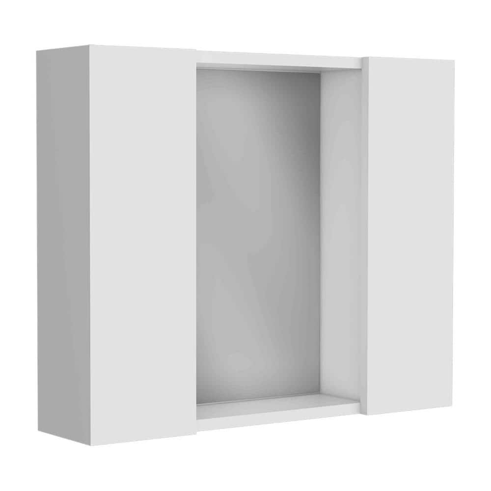 Tahanbath 5.40 in. W x 23.60 in. D x 19.50 in. H Bathroom Storage Wall Cabinet in White (1)
