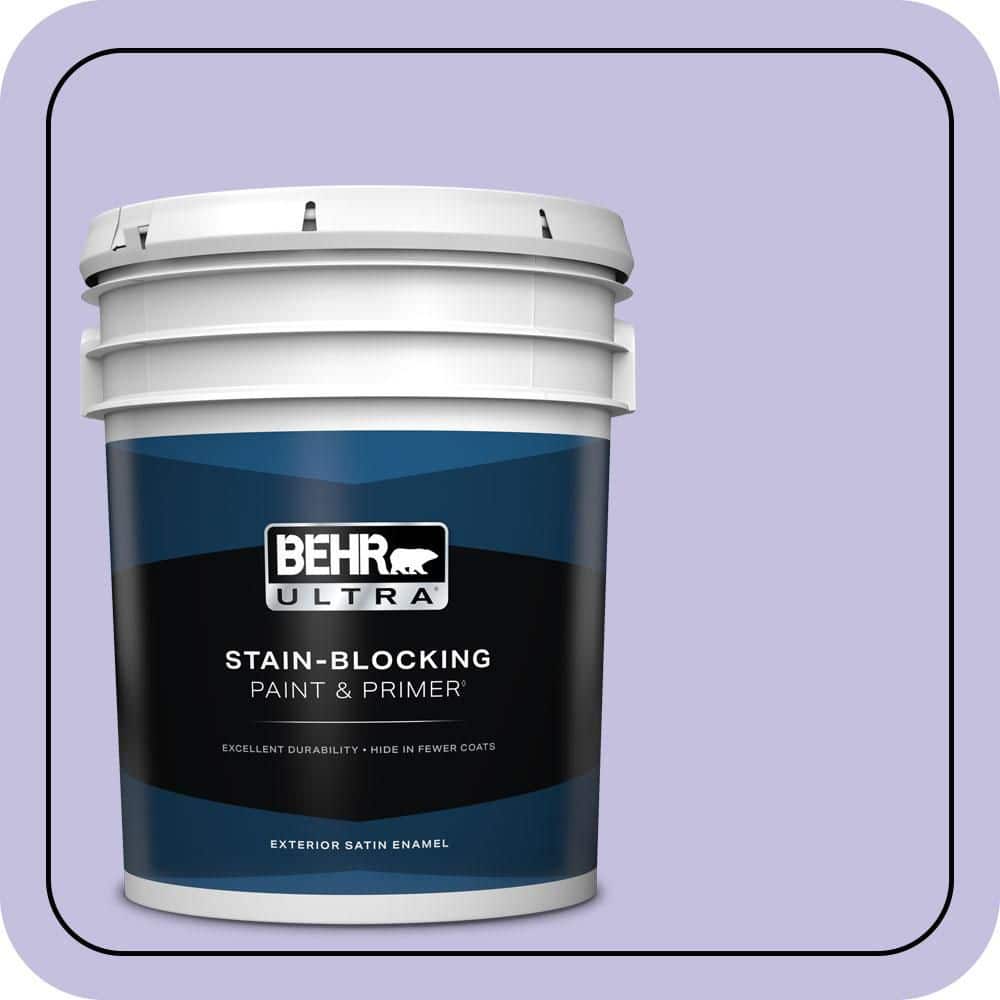 BEHR ULTRA 5 gal. #630A-3 Weeping Wisteria Satin Enamel Exterior Paint & Primer