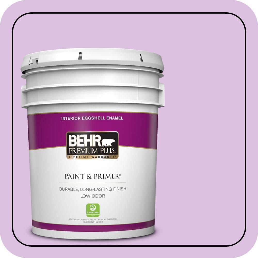 BEHR PREMIUM PLUS 5 gal. #P100-3 Epiphany Eggshell Enamel Low Odor Interior Paint & Primer