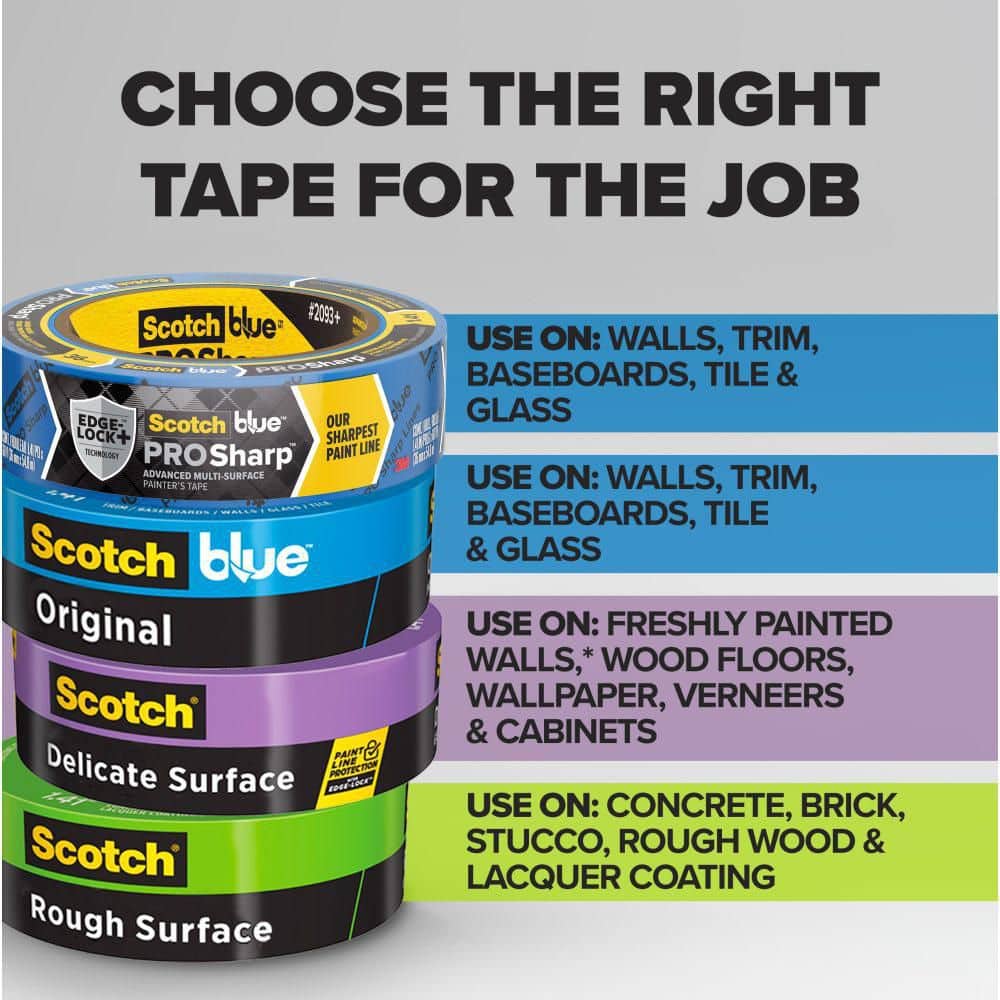 3M 1.41 in. x 60.10 yds. Green Rough Surface Painter's Tape, 3 Rolls (2)