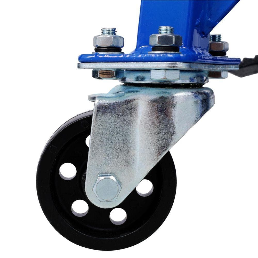 Huluwat Blue 300 lb. Capacity Steel Hydraulic Hand Truck with Wheels and Jack Lift Foot Step Device (2)
