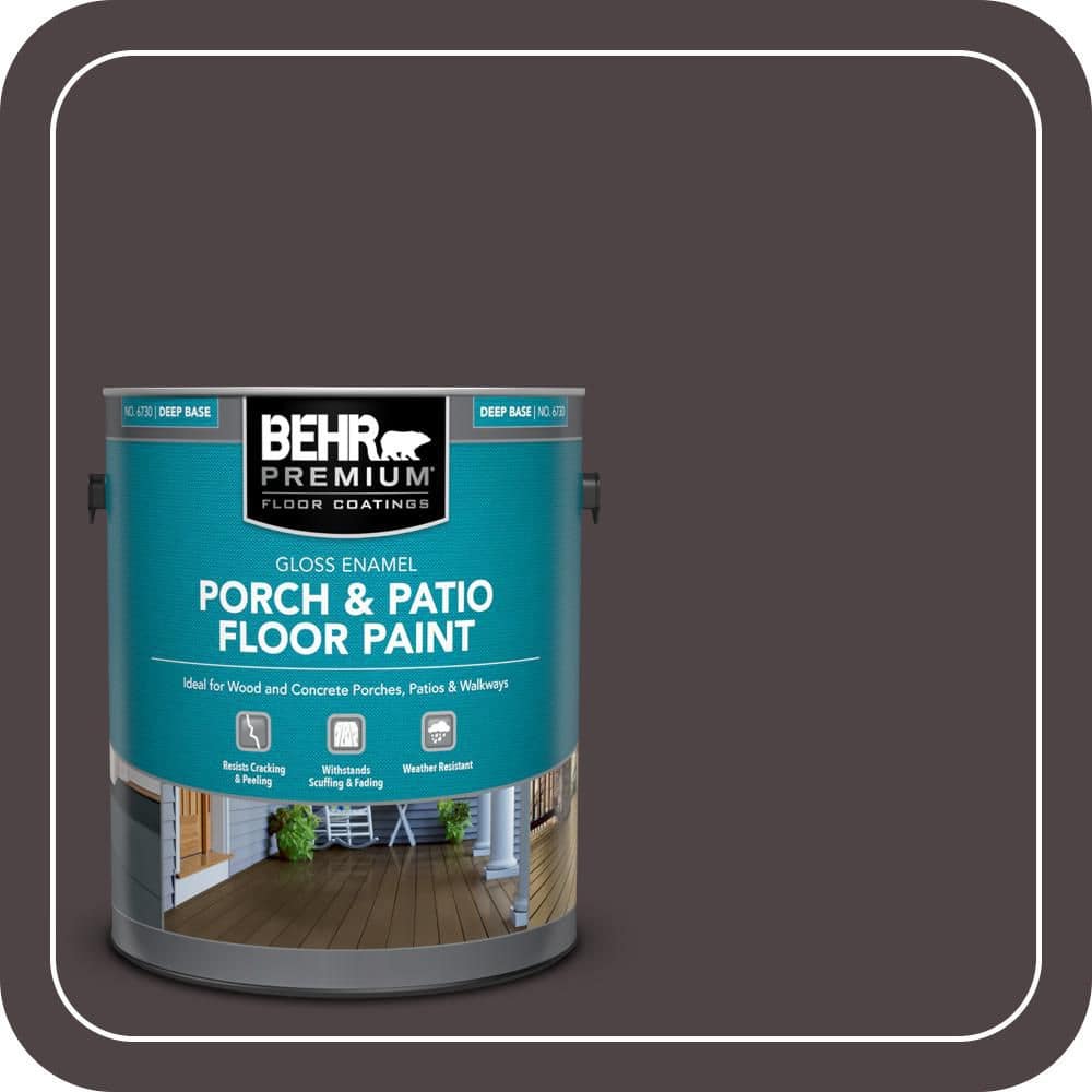 BEHR PREMIUM 1 gal. #N110-7 Black Garnet Gloss Enamel Interior/Exterior Porch and Patio Floor Paint