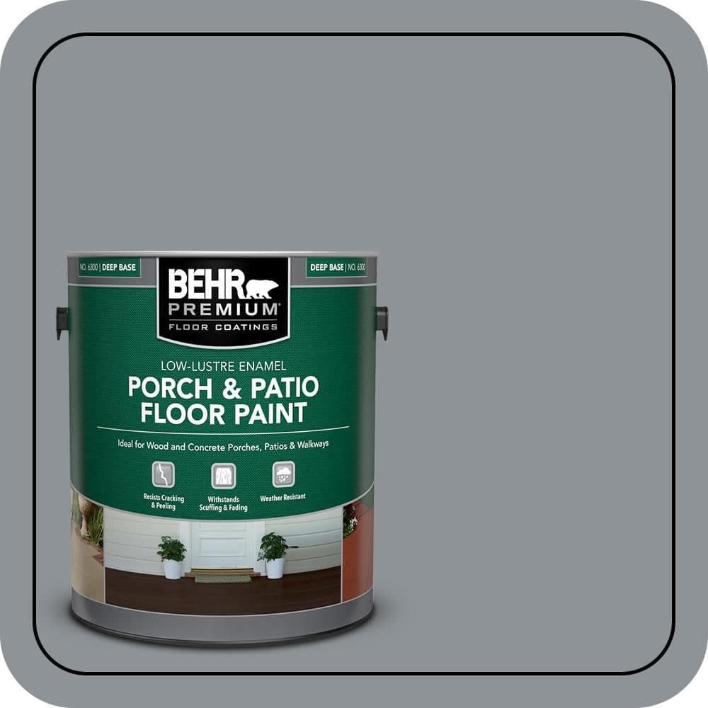 BEHR PREMIUM 1 gal. #PPU18-04 Dark Pewter Low-Lustre Enamel Interior/Exterior Porch and Patio Floor Paint (1)