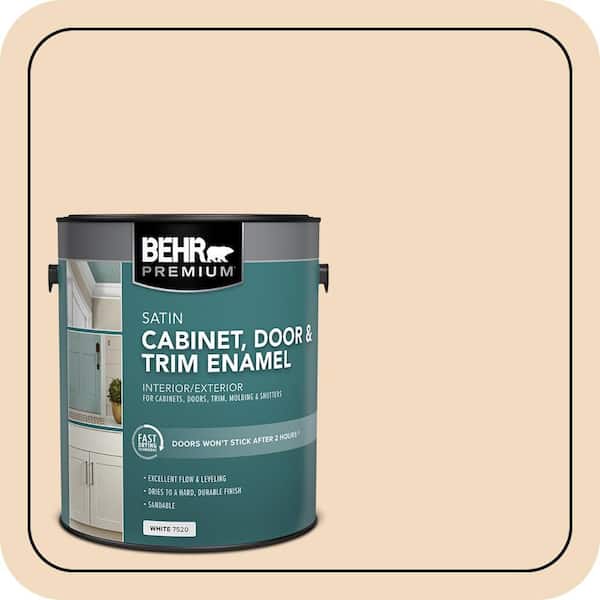 BEHR PREMIUM 1 gal. #S270-1 Frosted Toffee Satin Enamel Interior/Exterior Cabinet, Door & Trim Paint (2)