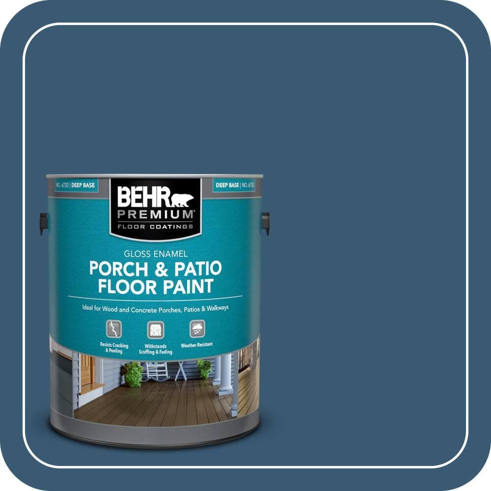 BEHR PREMIUM 1 gal. #M500-6 Express Blue Gloss Enamel Interior/Exterior Porch and Patio Floor Paint