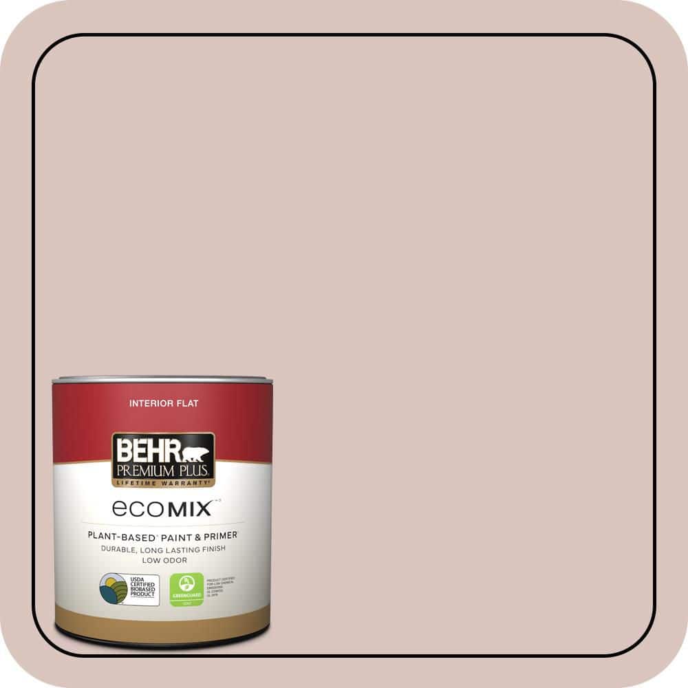 BEHR PREMIUM PLUS 1 qt. #MQ3-05 Bella Mia Flat EcoMix Plant-Based Interior Paint & Primer (1)