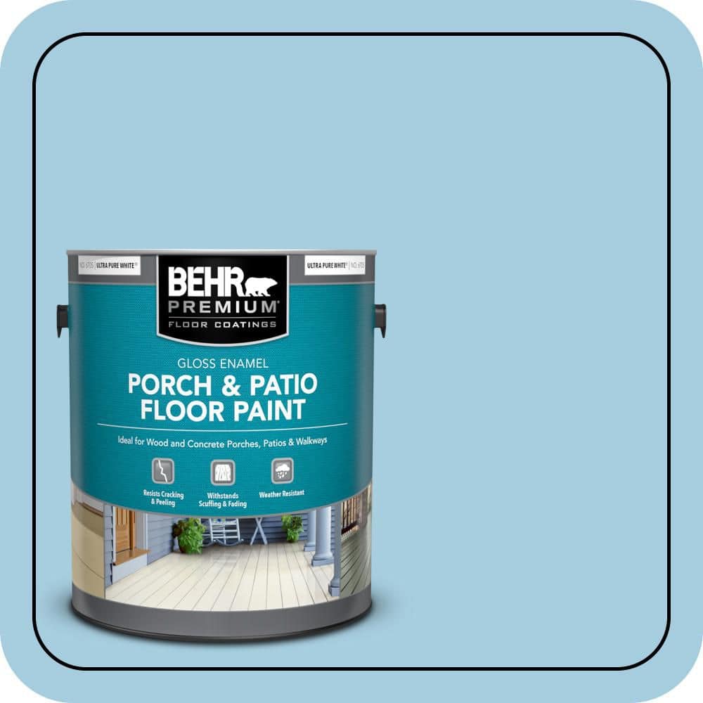 BEHR PREMIUM 1 gal. #M490-2 Carefree Sky Gloss Enamel Interior/Exterior Porch and Patio Floor Paint