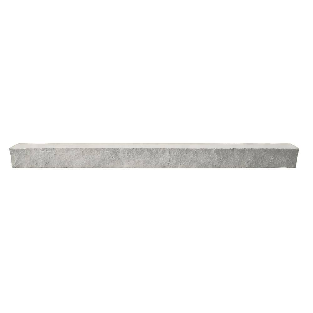GenStone Stacked Stone 2 in. x 3.5 in. x 3.5 ft. Arctic Smoke Faux Stone Siding Composite Ledger Trim (1)