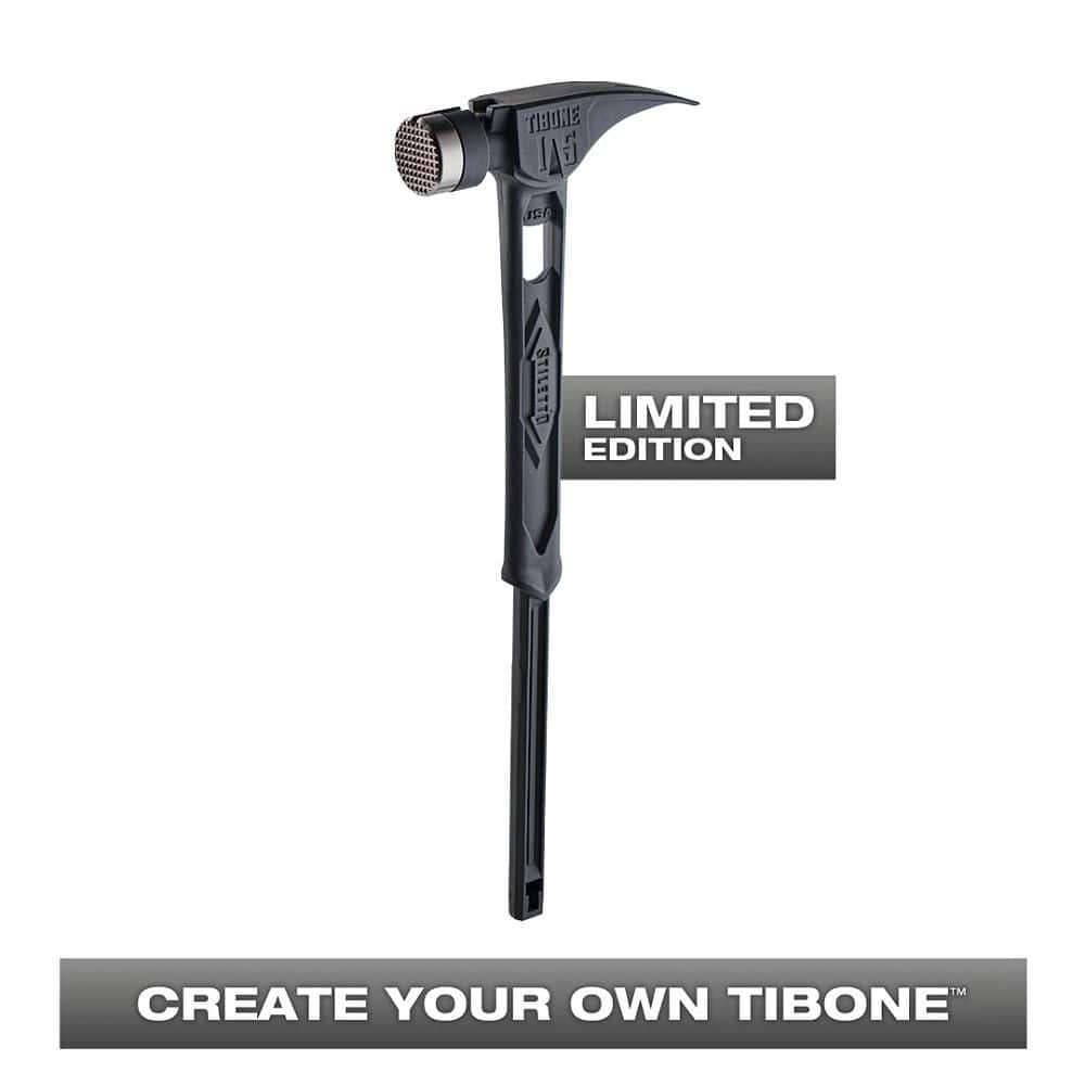 Stiletto 15 oz. TiBone Milled Face Limited Edition Black with Curved Handle