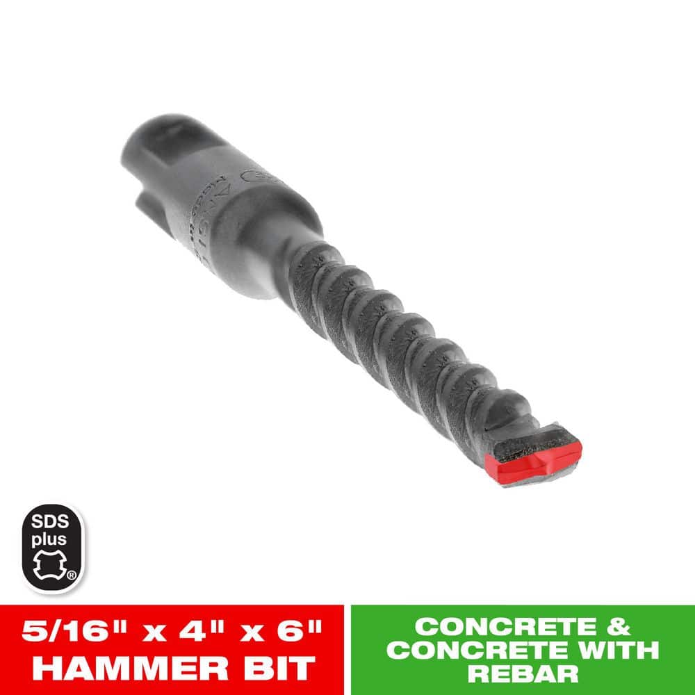 DIABLO 5/16 in. x 4 in. x 6 in. SDS-Plus 2-Cutter Carbide-Tipped Hammer Drill Bit