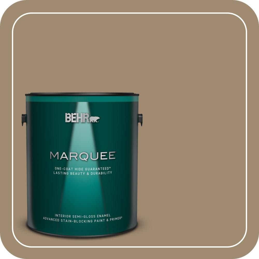 BEHR MARQUEE 1 gal. #PMD-102 River Mud Semi-Gloss Enamel Interior Paint & Primer