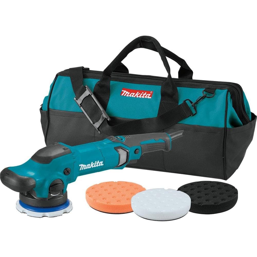 Makita 5 in. Dual Action Random Orbit Polisher with Foam Pads and Bag (1)