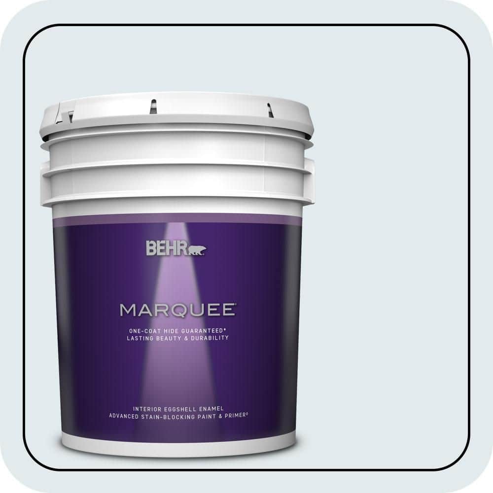 BEHR MARQUEE 5 gal. #570A-1 Ice Floe Eggshell Enamel Interior Paint & Primer