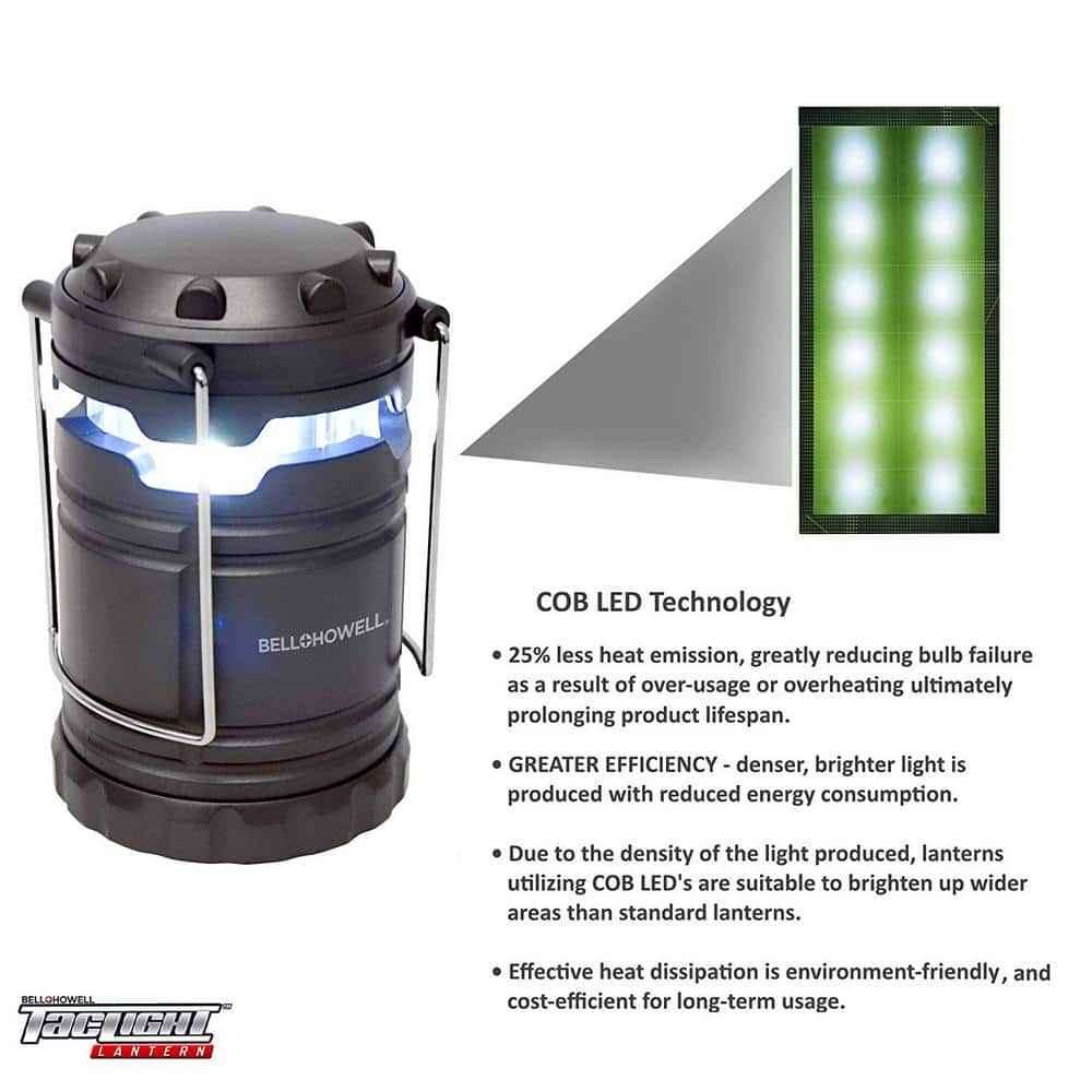 Bell + Howell TacLight 40X High Performance Ultra-Bright LED Flashlight and Lantern Combo Pack (3)