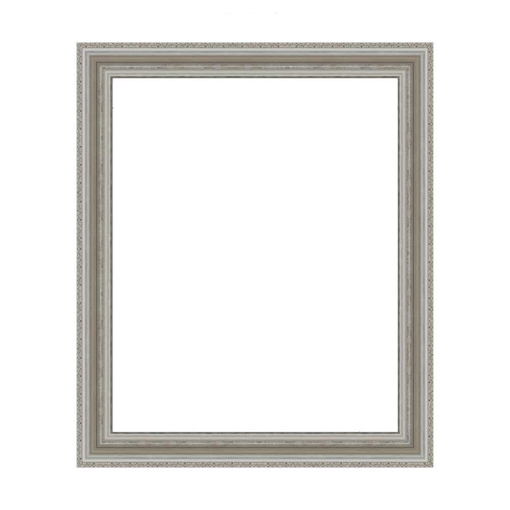 Amanti Art Mirror Makeover Parlor Silver 31.25 in. W x 37.25 in. H Bathroom Mirror Frame Border Kit-Fits a 30 x 36 mirror (1)