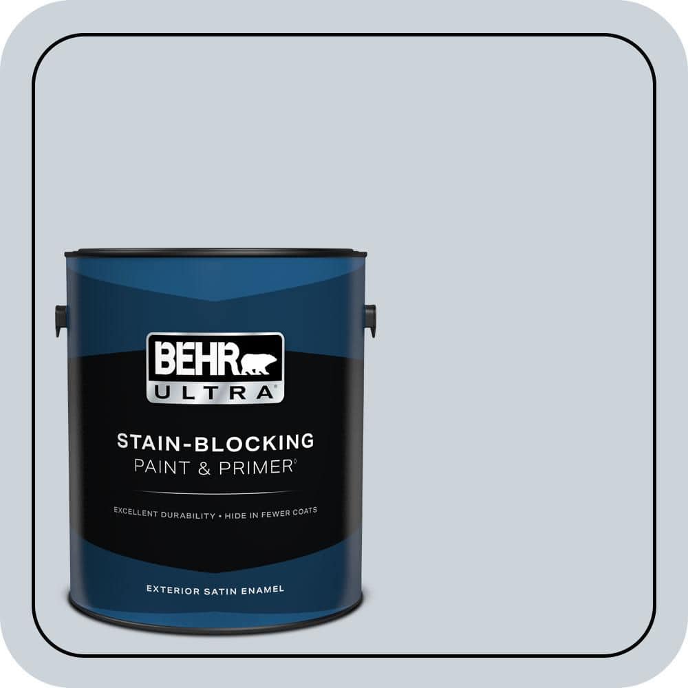 BEHR ULTRA 1 gal. #PPU14-17A Polar Frost Satin Enamel Exterior Paint & Primer