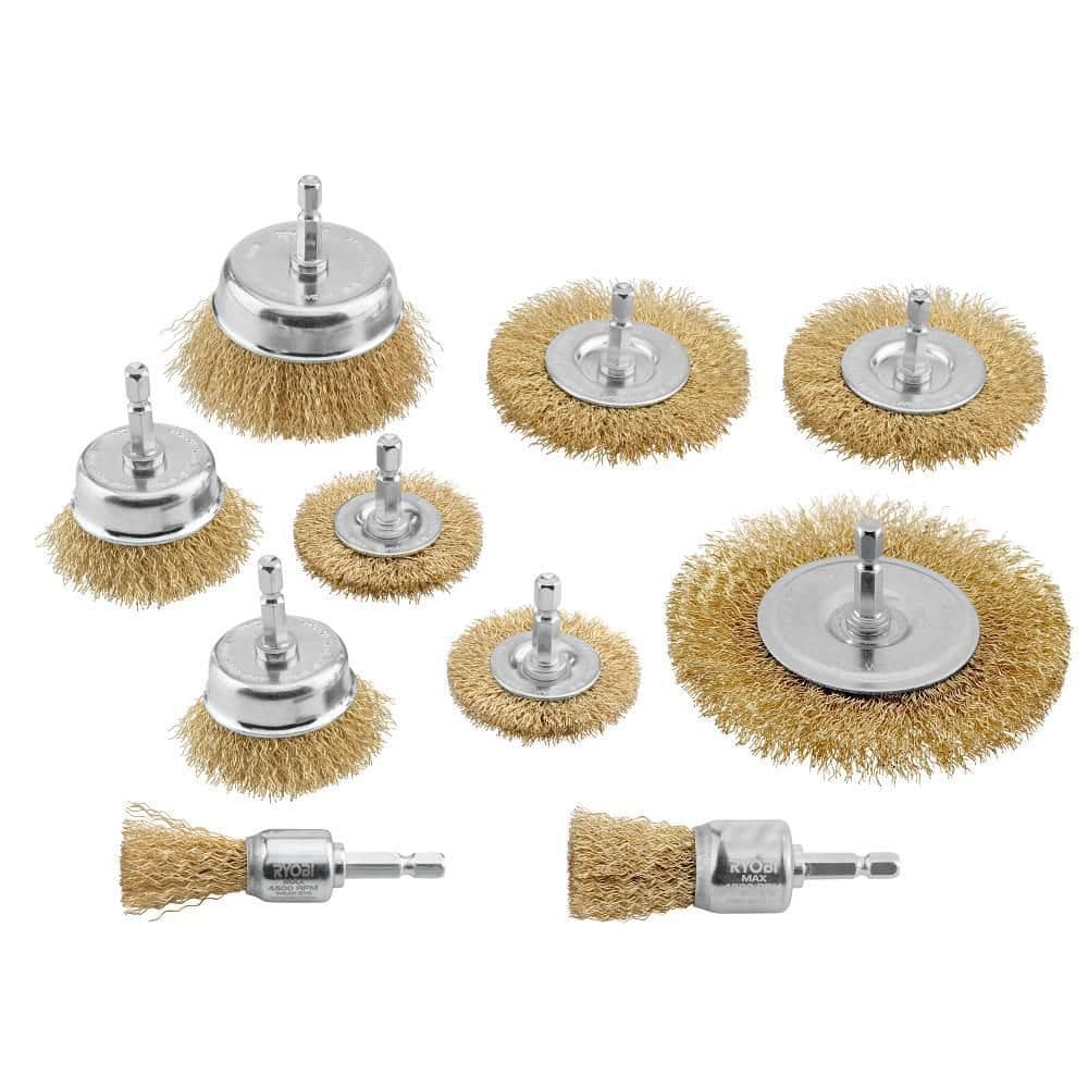RYOBI Wire Wheel Assortment Set (10-Piece)