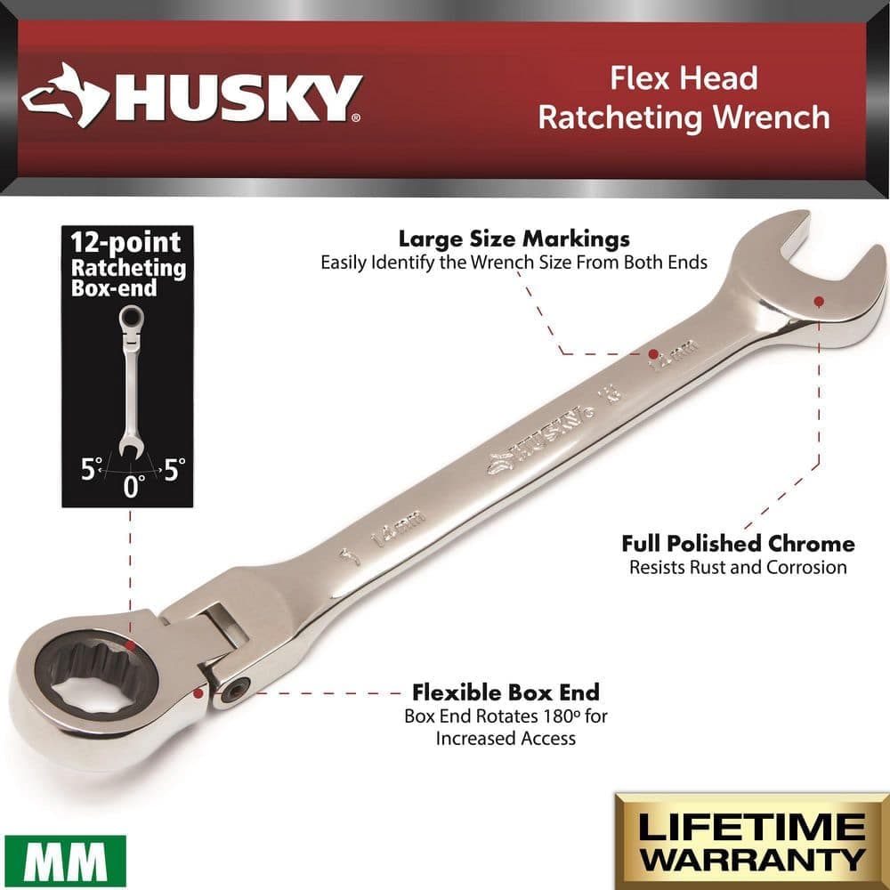 Husky Master Metric Flex Head Ratcheting Wrench Set (13-Piece) (3)