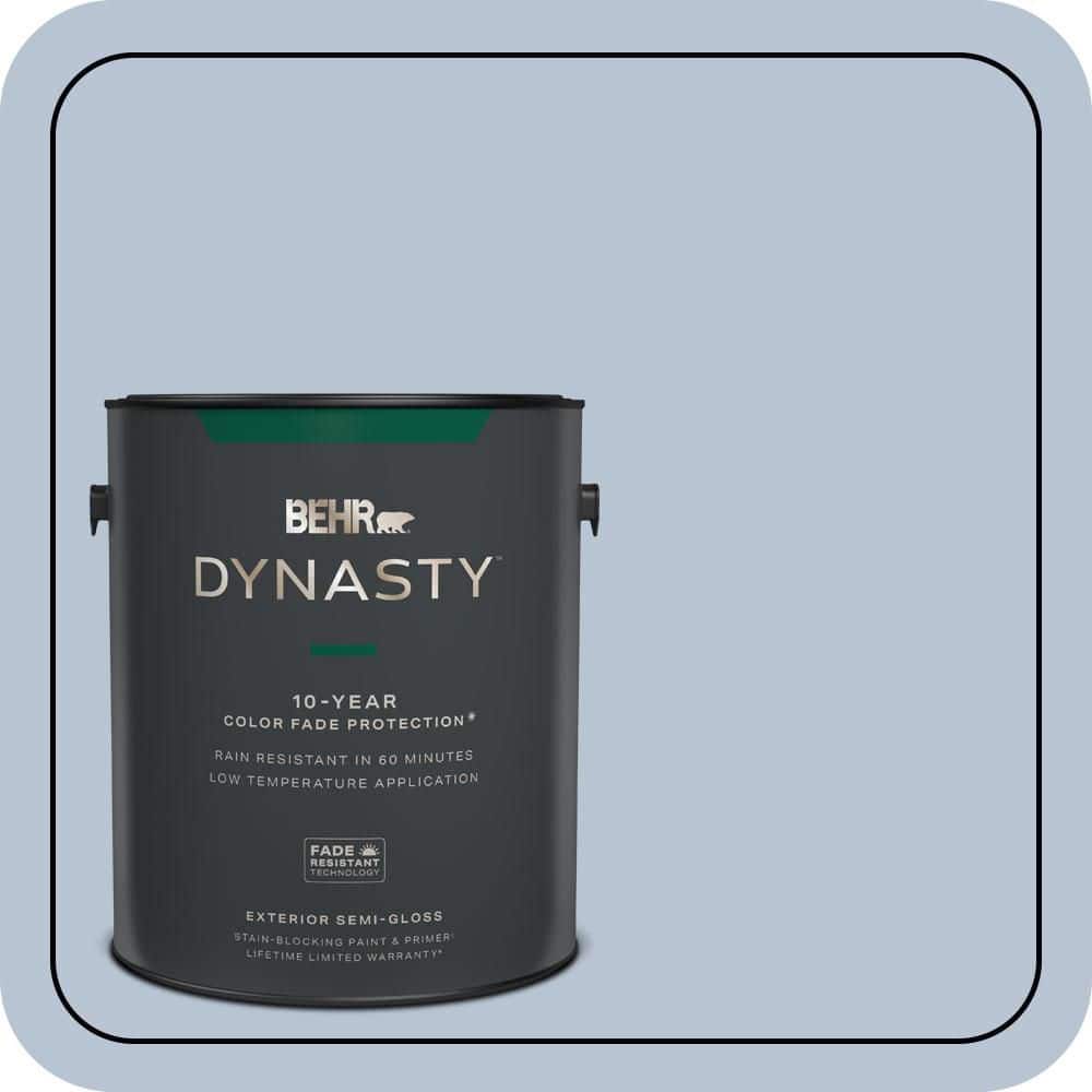 BEHR DYNASTY 1 gal. #590E-3 Hyacinth Tint Semi-Gloss Exterior Stain-Blocking Paint & Primer