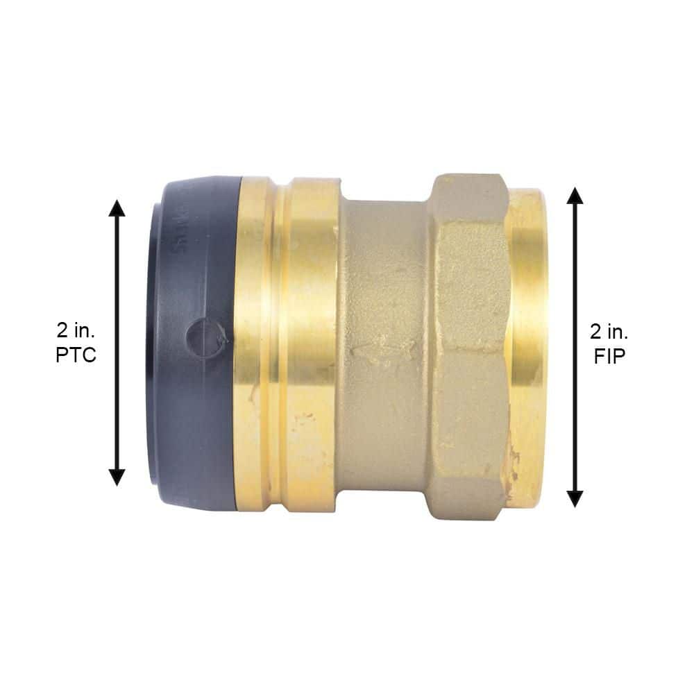 SharkBite 2 in. Push-to-Connect FIP Brass Adapter Fitting (3)