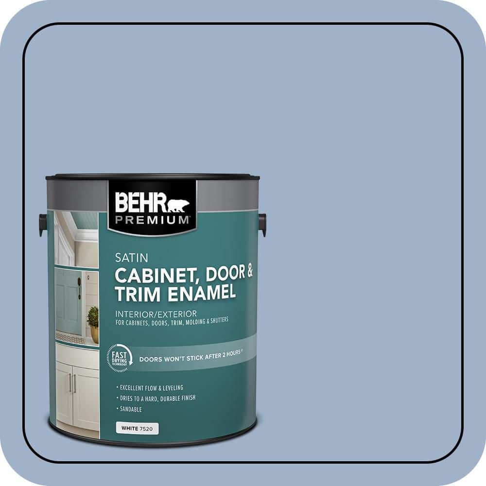 BEHR PREMIUM 1 gal. #S530-3 Aerial View Satin Enamel Interior/Exterior Cabinet, Door & Trim Paint