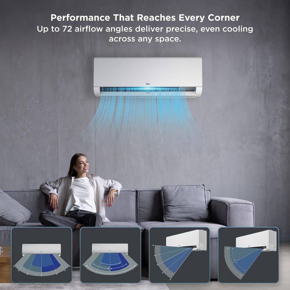 TCL Indoor Unit 12,000 BTU 23 SEER2 Low Ambient 1-Zone Ductless Mini Split Heat Pump Air Conditioner 230V (2)