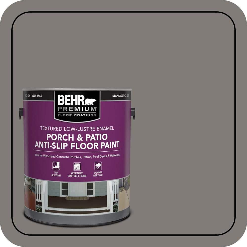 BEHR PREMIUM 1 gal. #PPU24-21 Greyhound Textured Low-Lustre Enamel Interior/Exterior Porch and Patio Anti-Slip Floor Paint