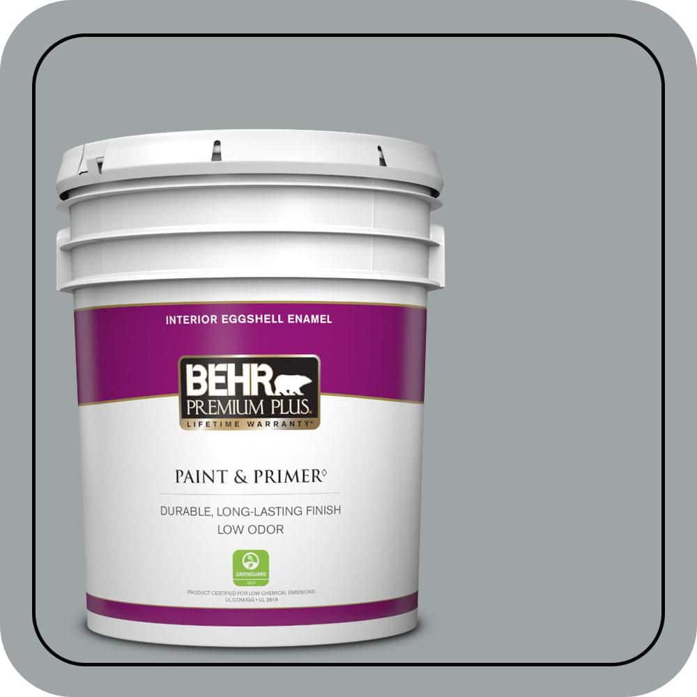 BEHR PREMIUM PLUS 5 gal. #MQ5-30 Silent Film Eggshell Enamel Low Odor Interior Paint & Primer