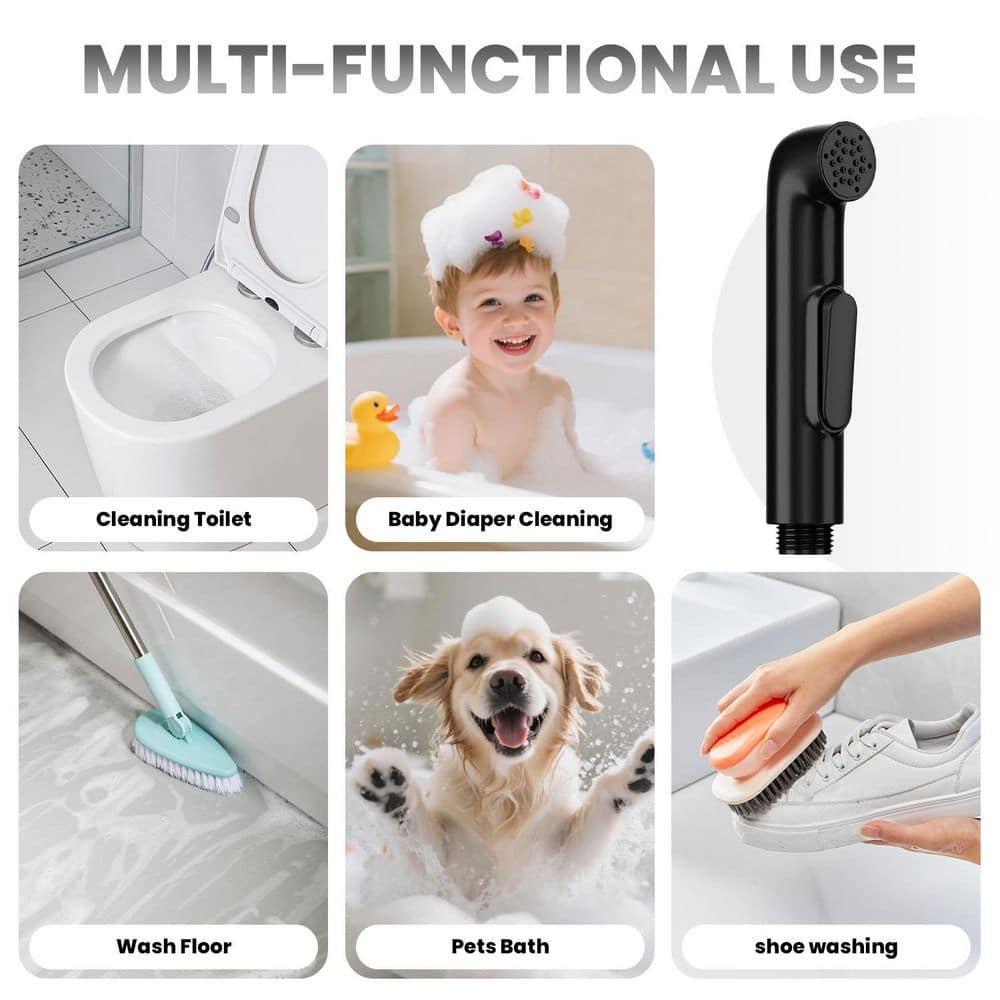 INSTER Handheld Bidet Sprayer Bidet Attachment with Shut off Valve Installation Kit Included (2)
