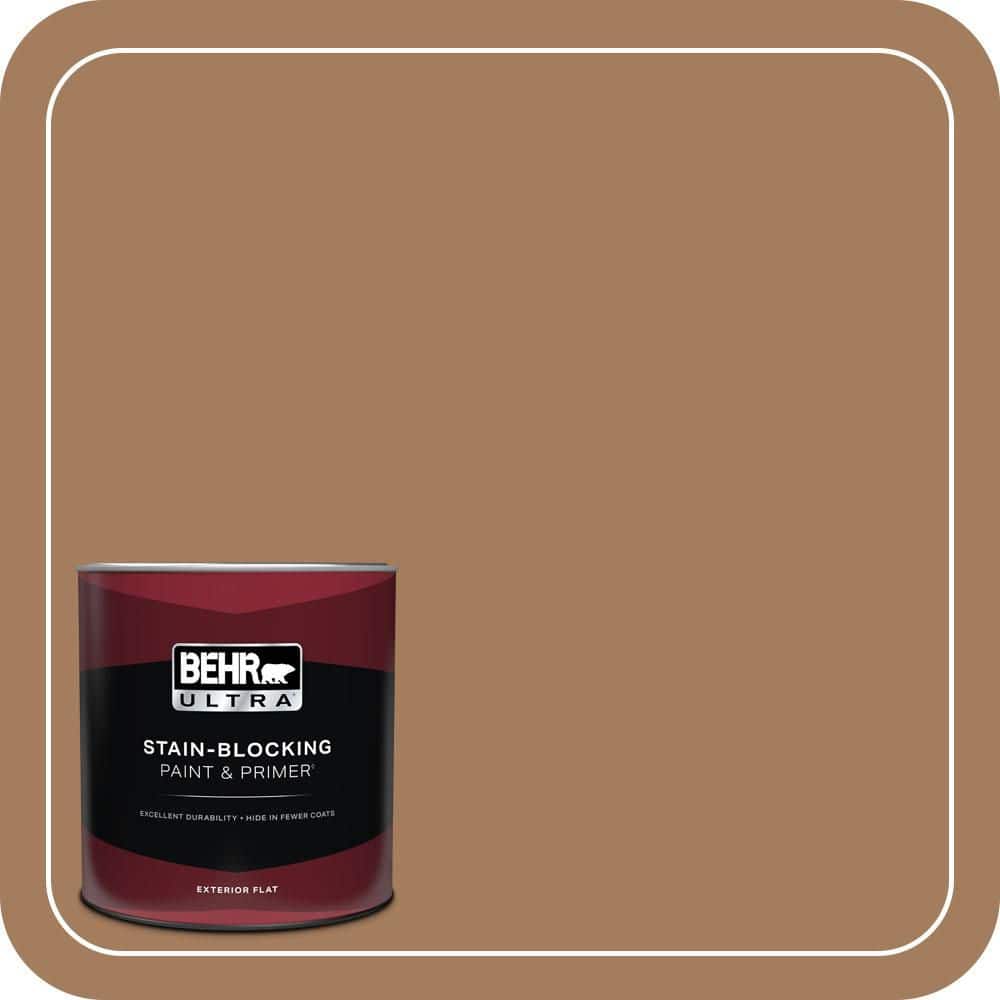 BEHR ULTRA 1 qt. #N250-5 Ancient Pottery Flat Exterior Paint & Primer