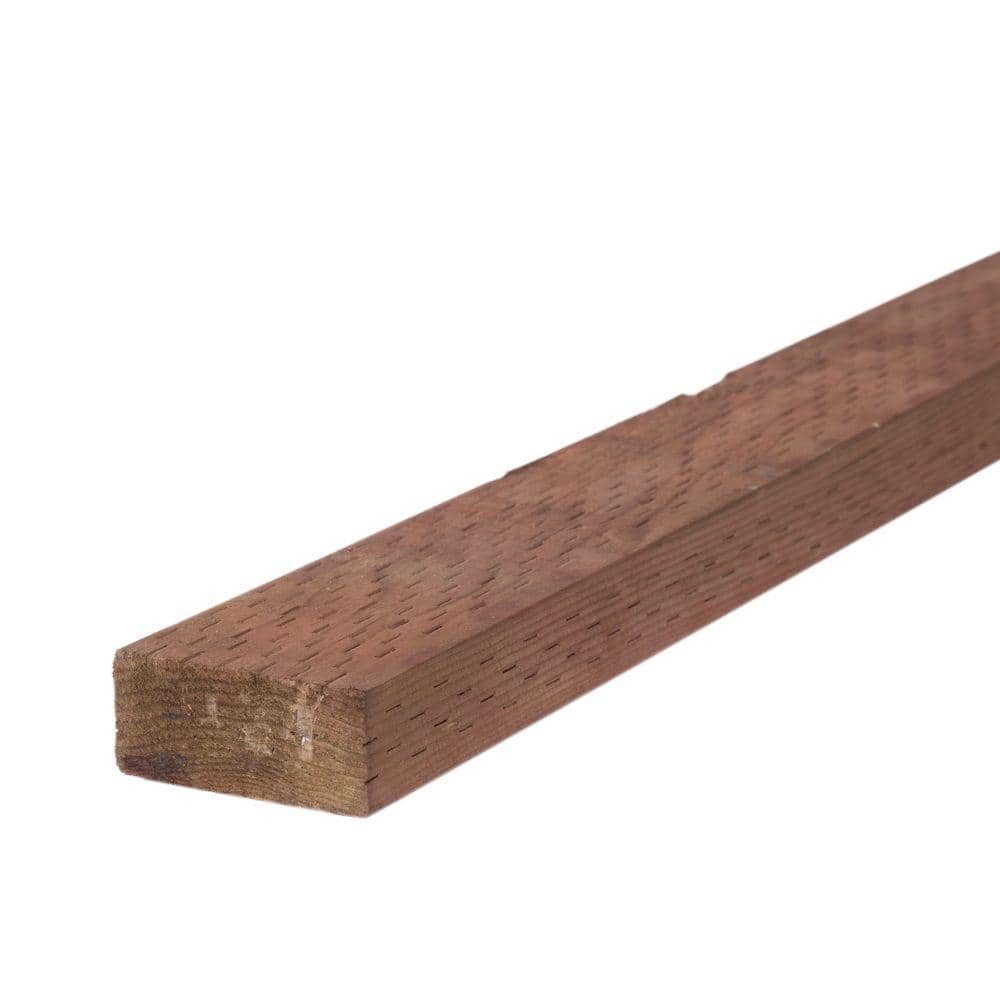 Unbranded 2 in. x 4 in. x 12 ft. Brown Stain Ground Contact Pressure-Treated Lumber WW (Actual: 1.5 in. x 3.5 in. x 144 in.)