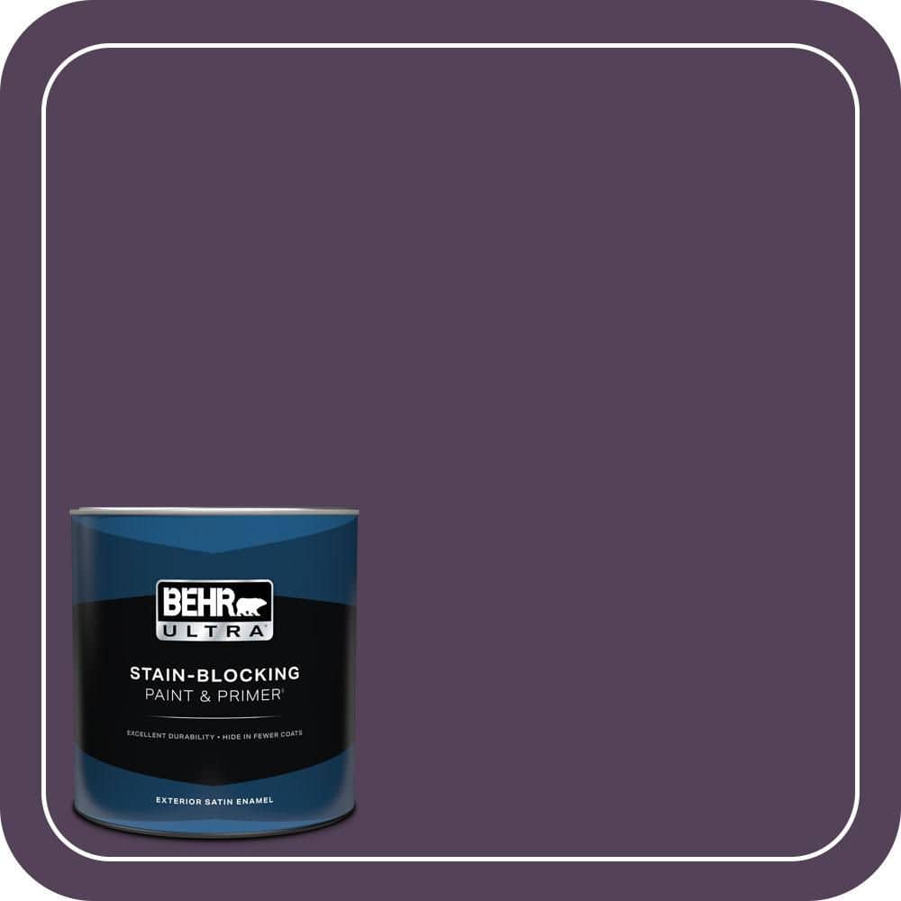BEHR ULTRA 1 qt. #S-H-680 Purple Bloom Satin Enamel Exterior Paint & Primer