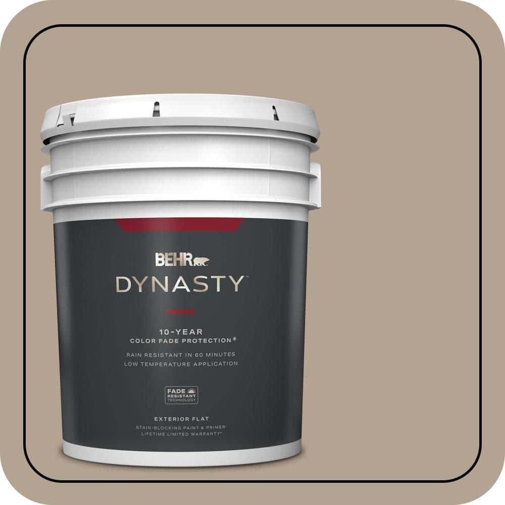 BEHR DYNASTY 5 gal. #T11-7 Fretwire Flat Exterior Stain-Blocking Paint & Primer