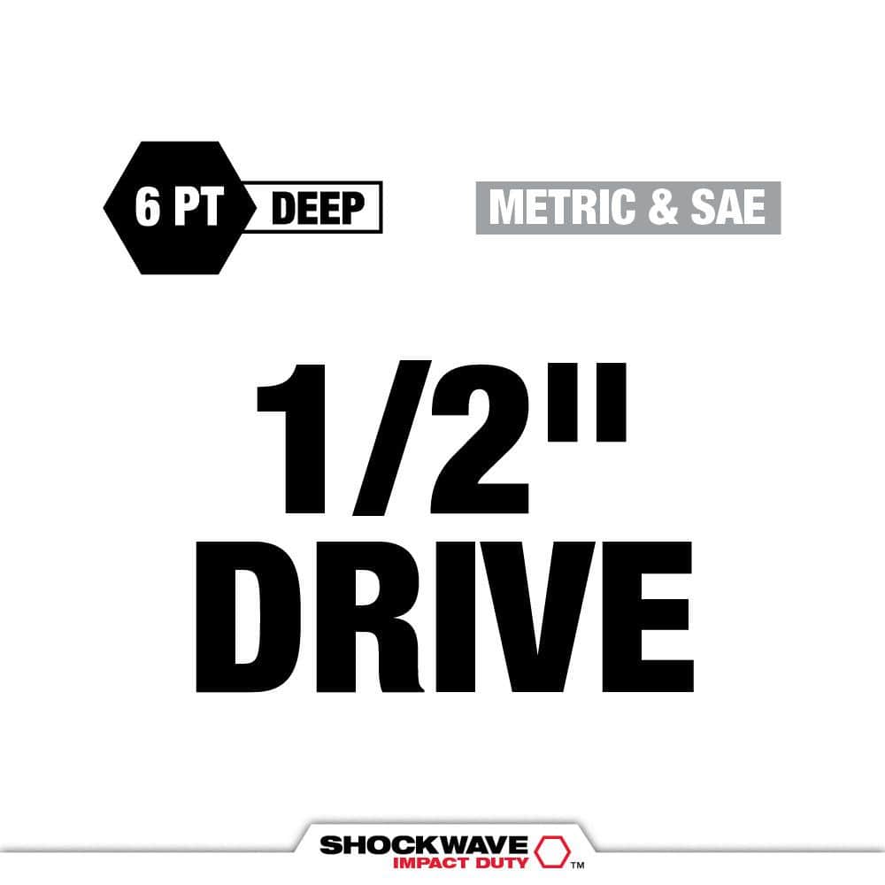 Milwaukee SHOCKWAVE Impact-Duty 1/2 in. Drive Metric & SAE Deep Well PACKOUT Impact Socket Set w/Screw Driver Bit Set (131-Piece) (2)