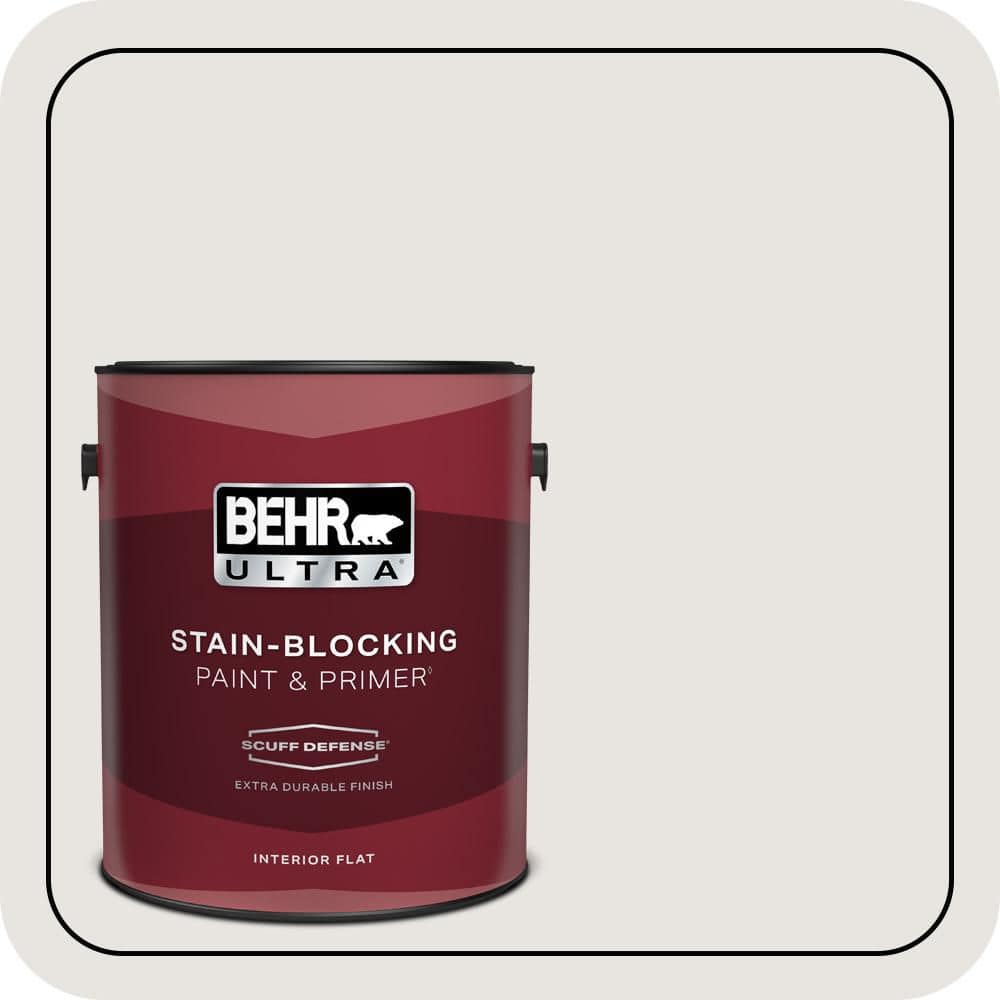 BEHR ULTRA 1 gal. #PR-W08 Ambience White Extra Durable Flat Interior Paint & Primer (1)